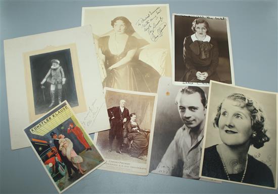 Quantity of Theatrical autographs & ephemera